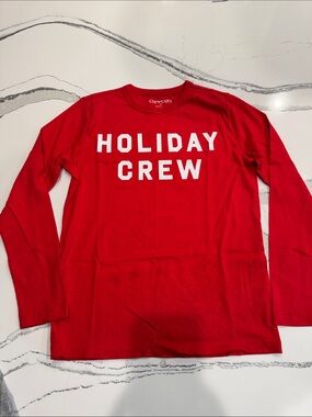 NEW Jcrew Crewcuts Kids Holiday Crew Top Size M (8-9)